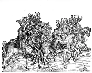 Zehn Musiker, aus dem Triumphzug von Maximilian I., um 1517